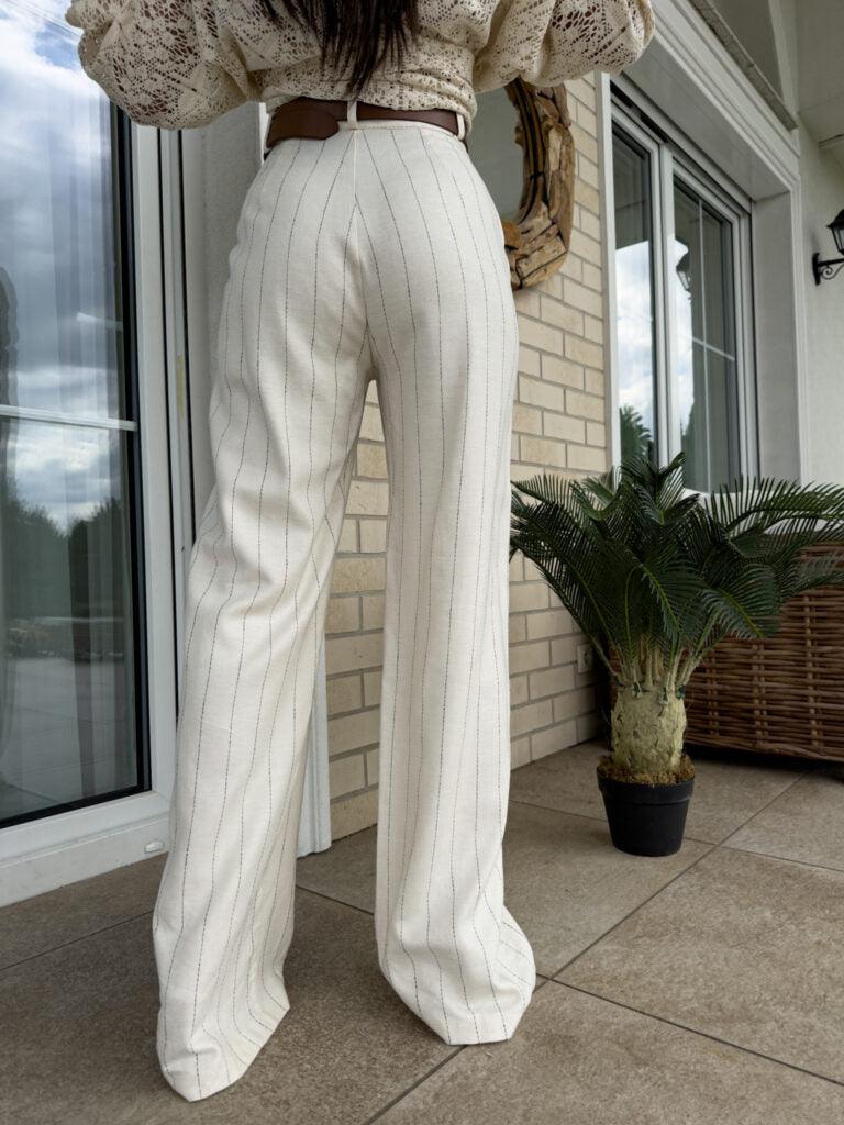 Vanilla Simple stripped trousers