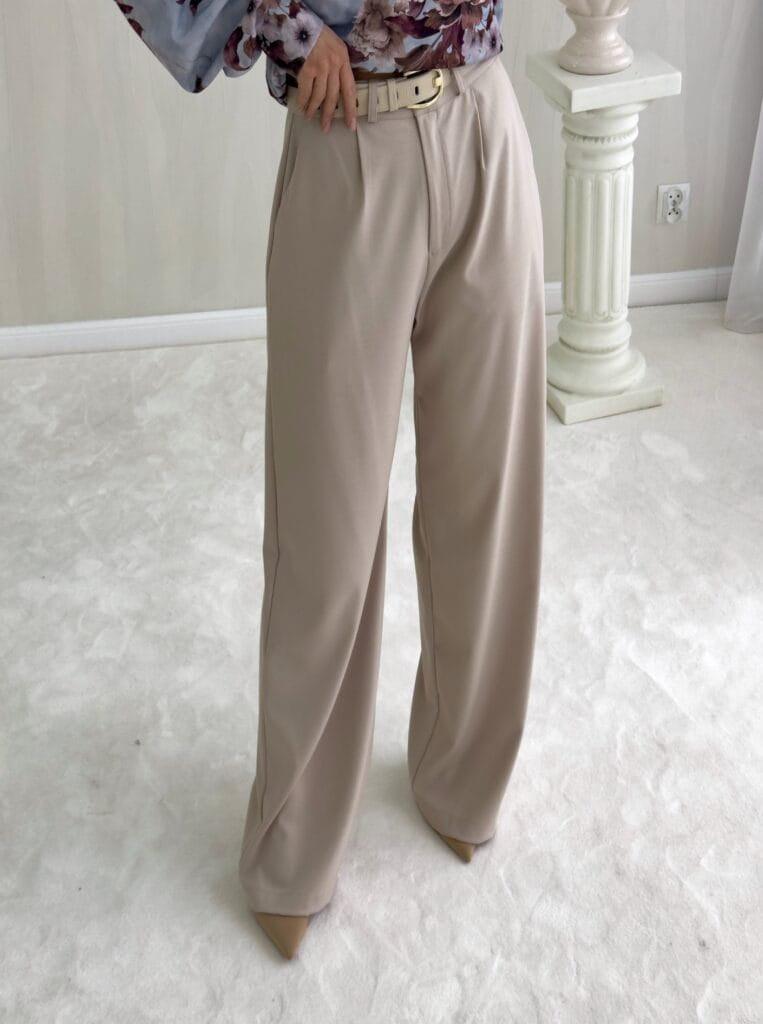 Beige Simple trousers