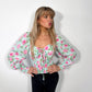 Mint Green Floral Romance Top