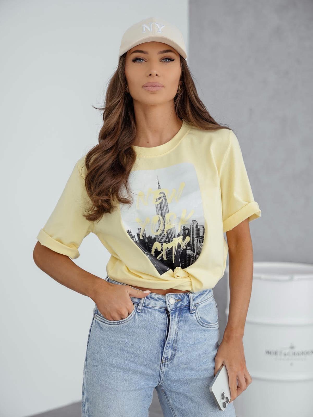 Yellow NYC Dream Oversized T-Shirt