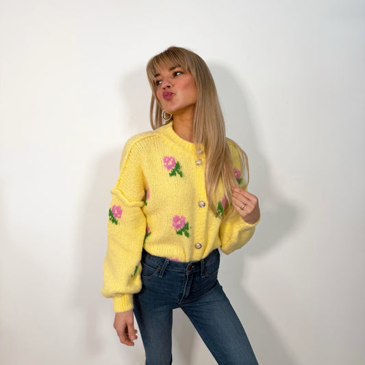 Blossom Bliss Yellow Cardigan