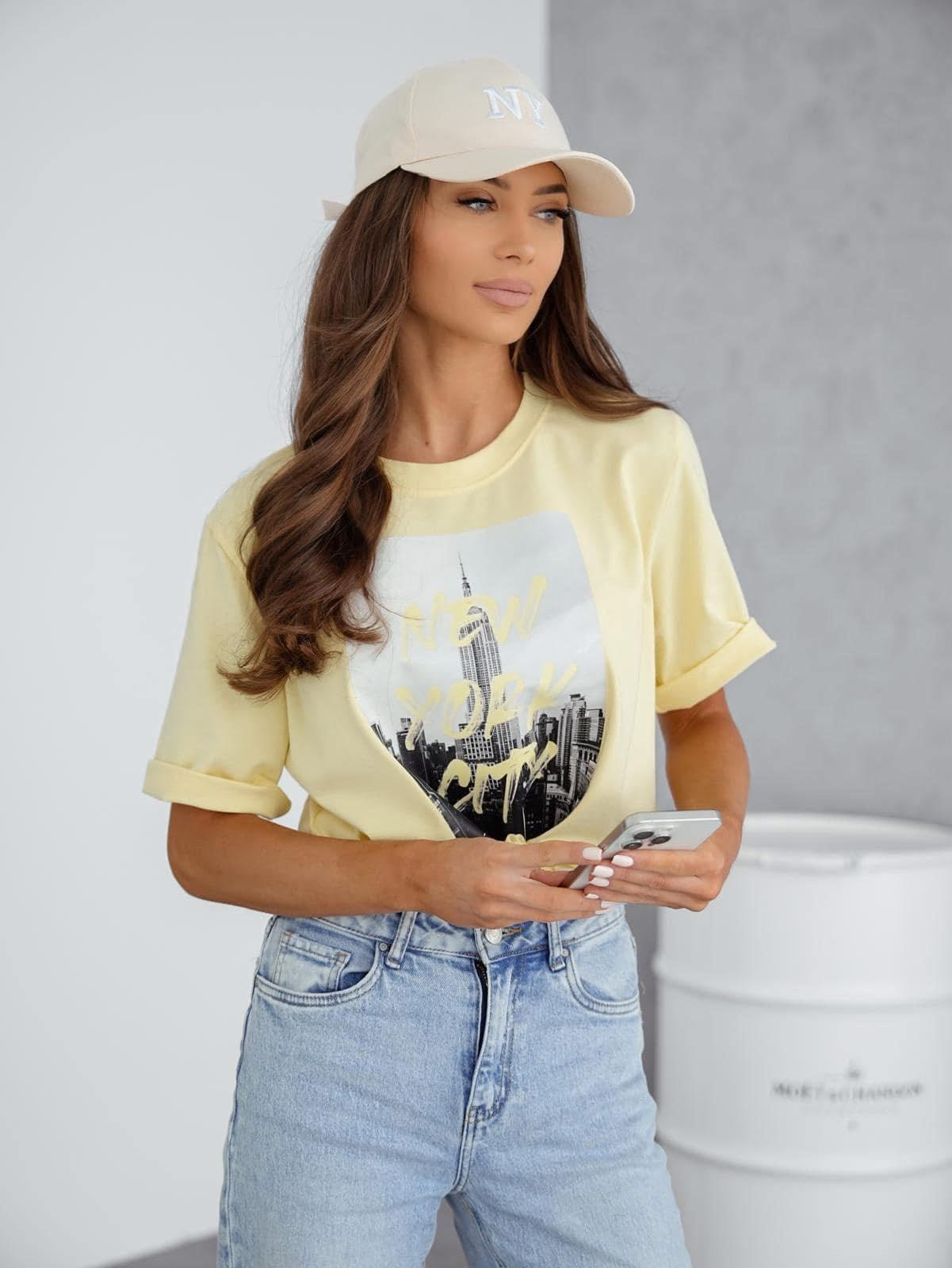 Yellow NYC Dream Oversized T-Shirt