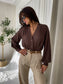 RUFFLES Shirt – Brown