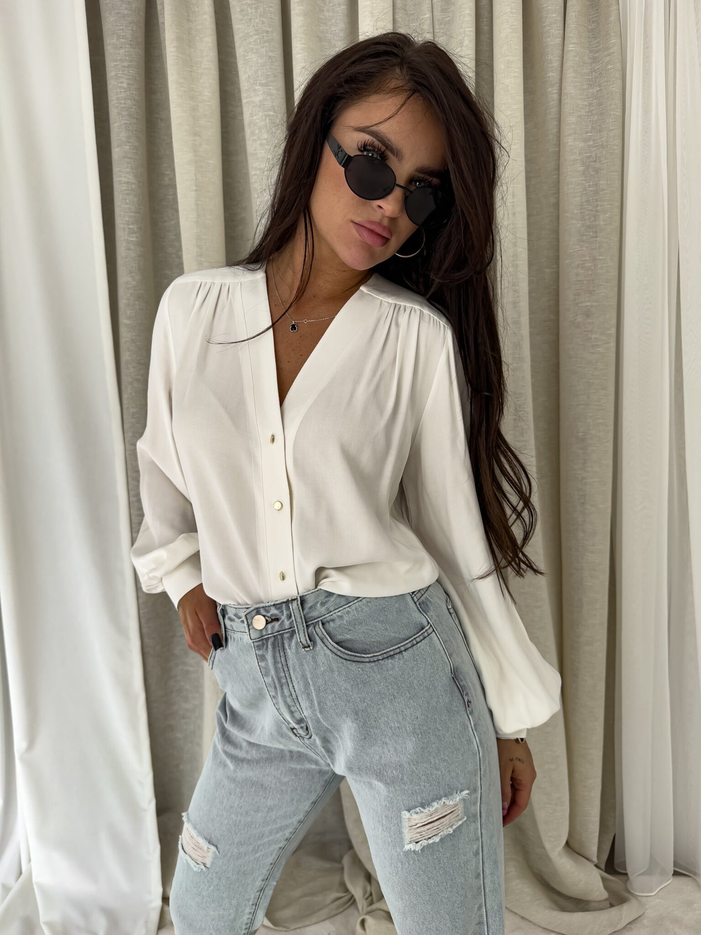 RUFFLES Shirt – Off white