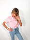 Pink Minimal Heart Tee