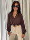 RUFFLES Shirt – Brown