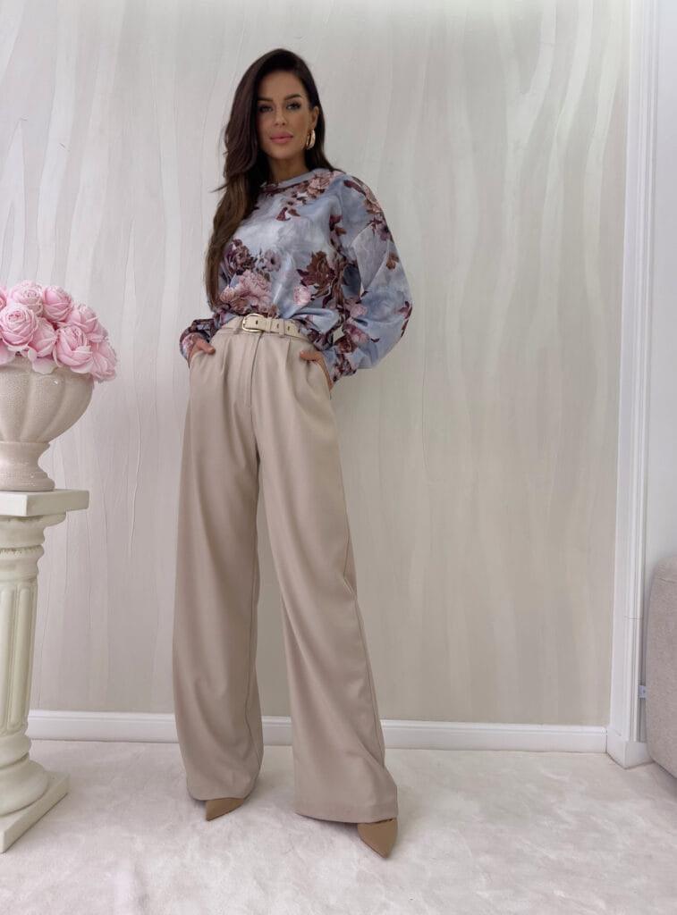 Beige Simple trousers