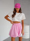 Barbie Pink Bubble Stripped mini skirt