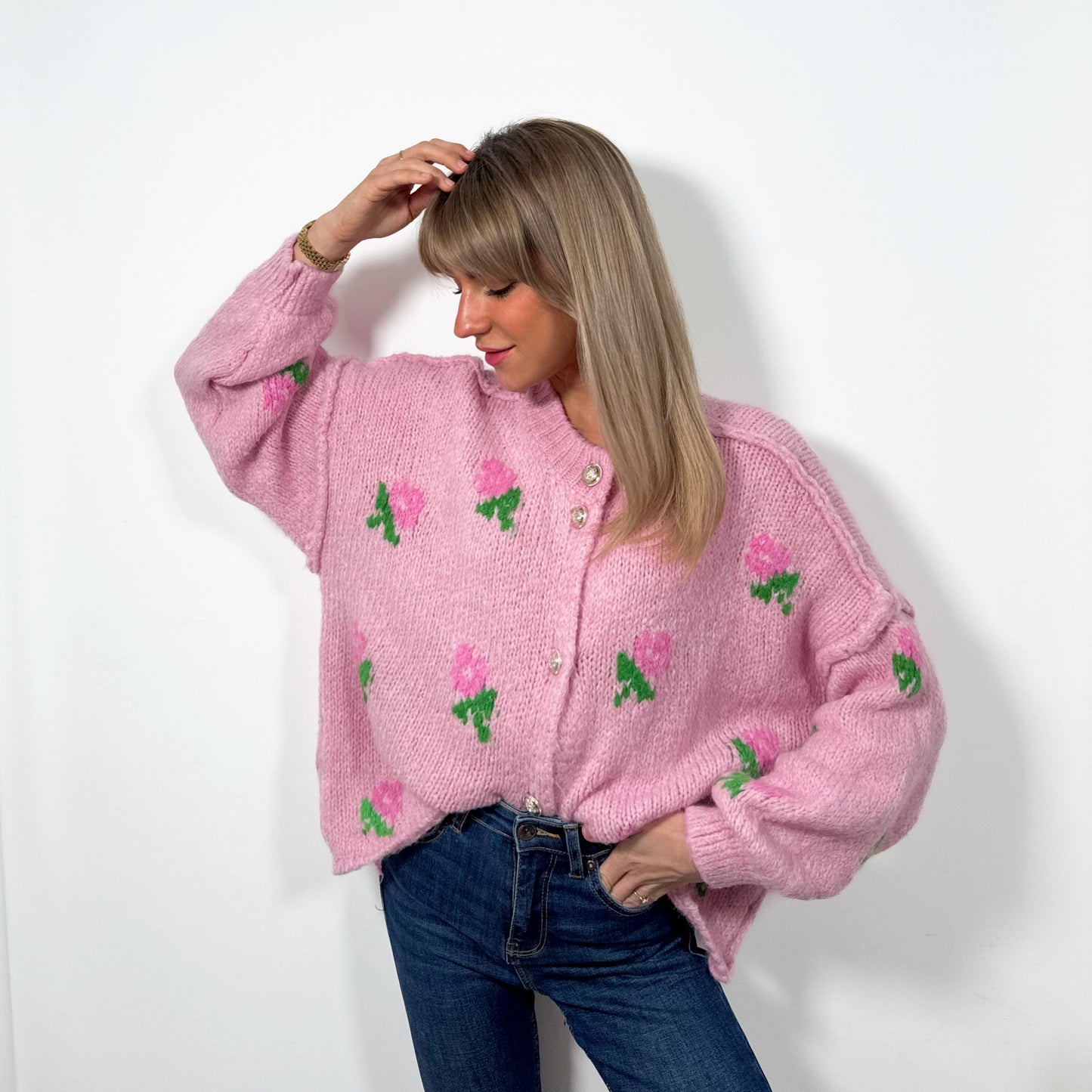 Blossom Bliss Pink Cardigan