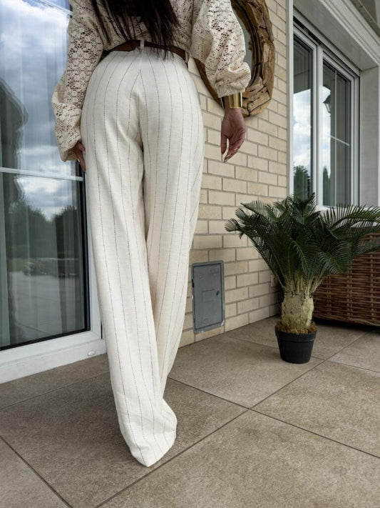 Vanilla Simple stripped trousers