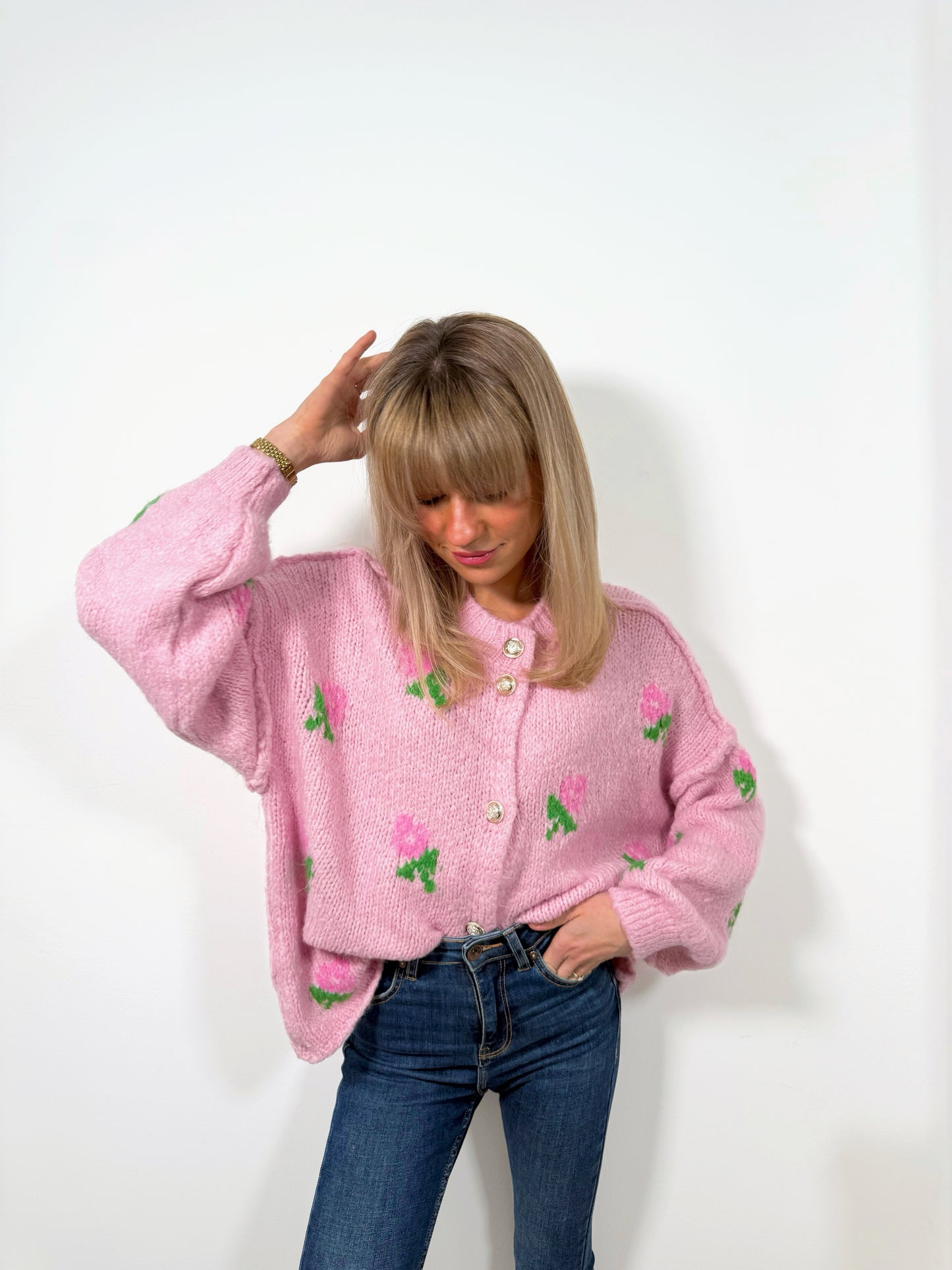 Blossom Bliss Pink Cardigan