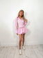Pink Breezy Striped Shirt Dress