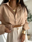 Beige Over Spring Pocket Shirt