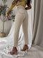 Beige Mom Fit Jeans