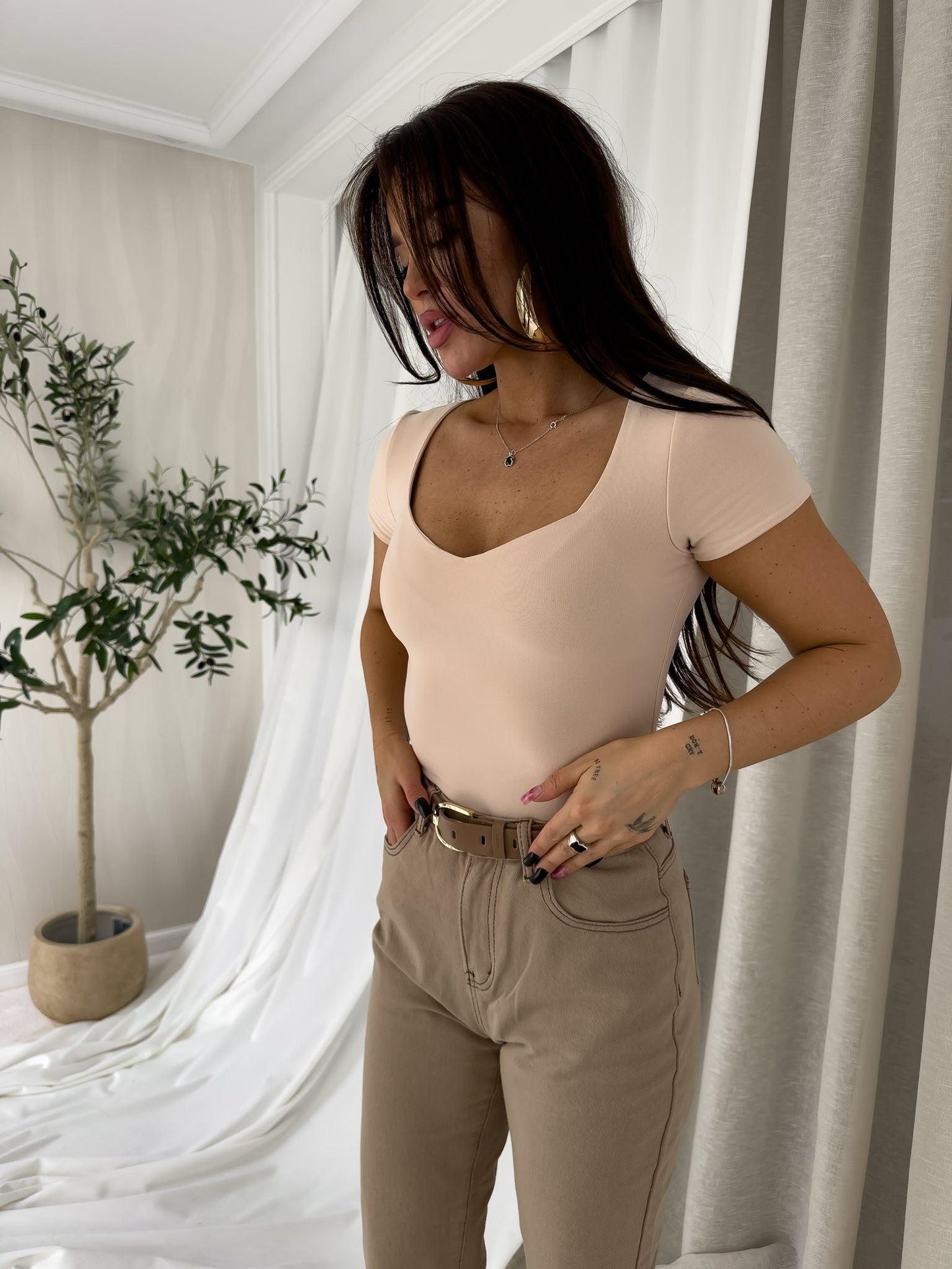 Beige Amelia top