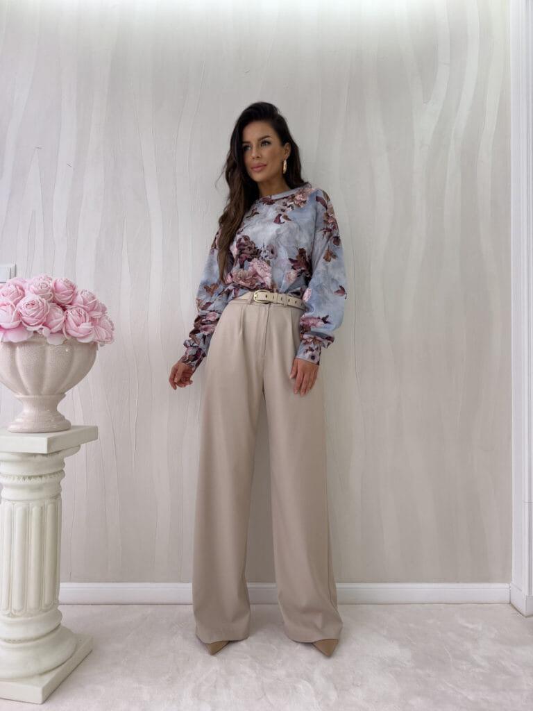 Beige Simple trousers