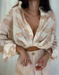 Beige embroidered Over Spring Pocket Shirt