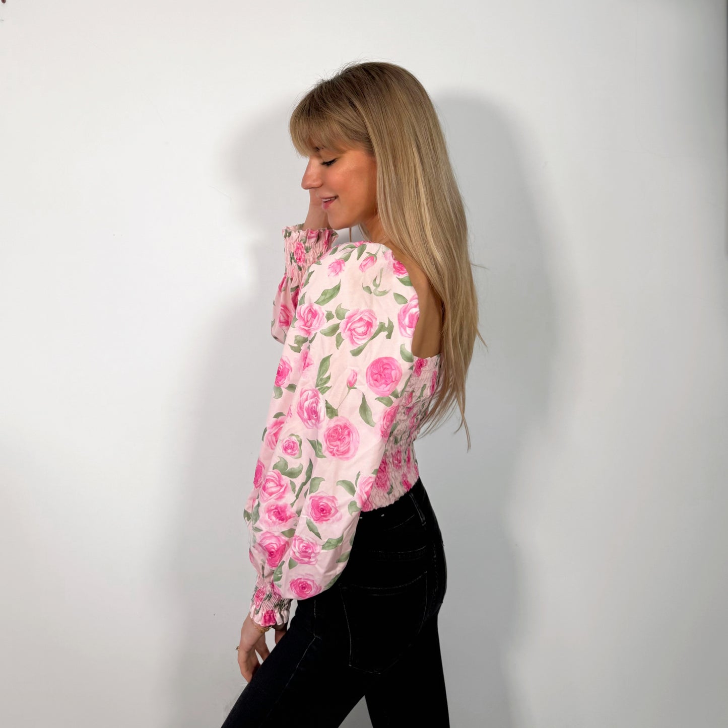 Pink Floral Romance Top