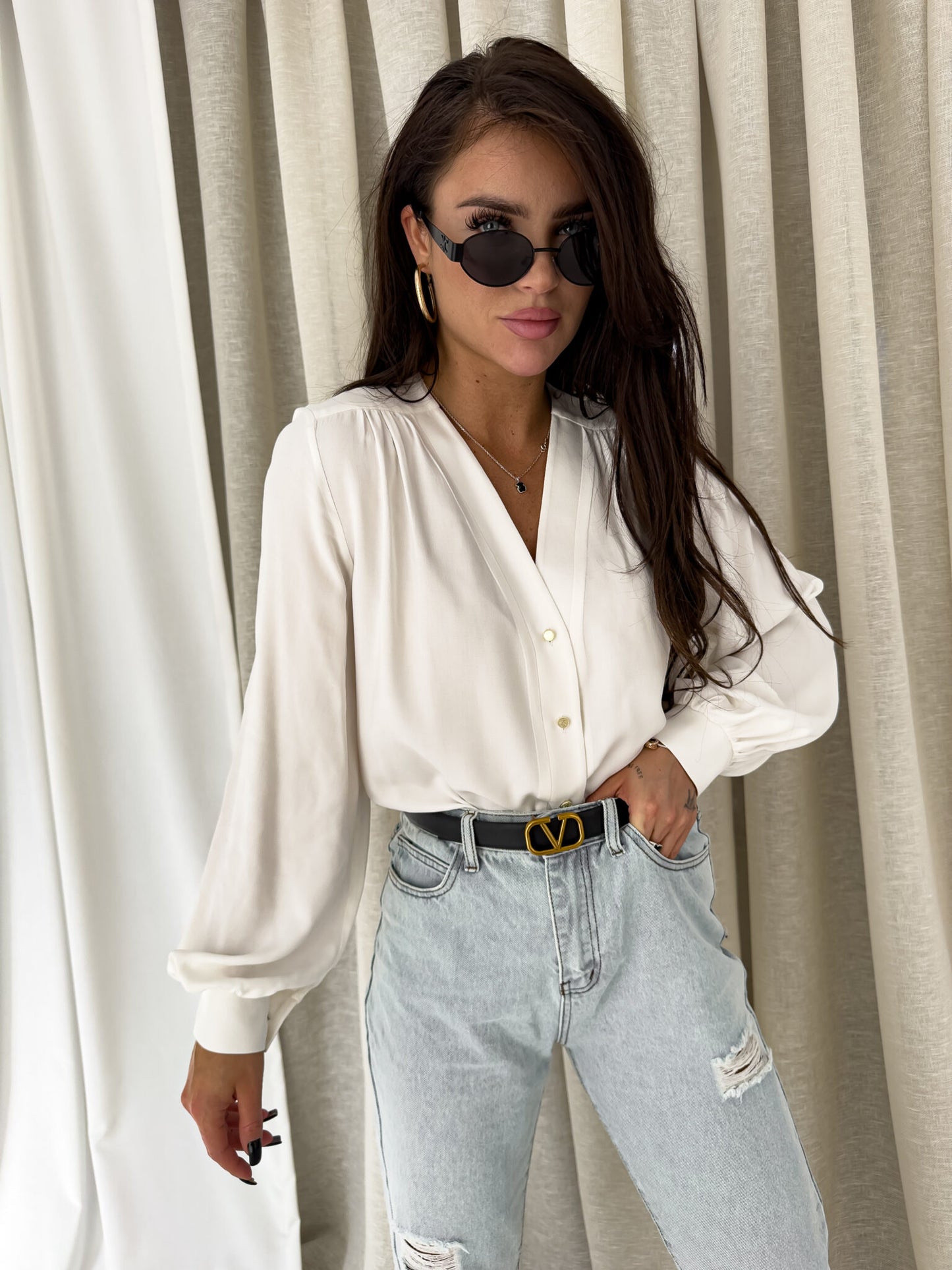 RUFFLES Shirt – Off white