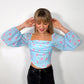 Blue Rosalie Floral Blouse