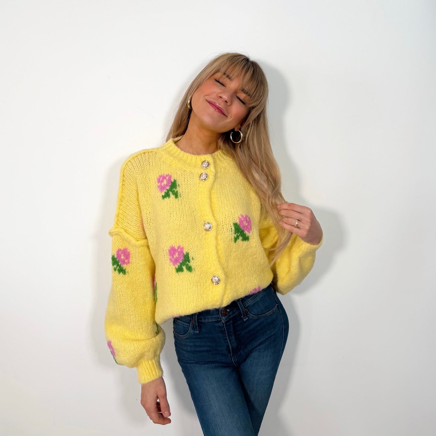 Blossom Bliss Yellow Cardigan