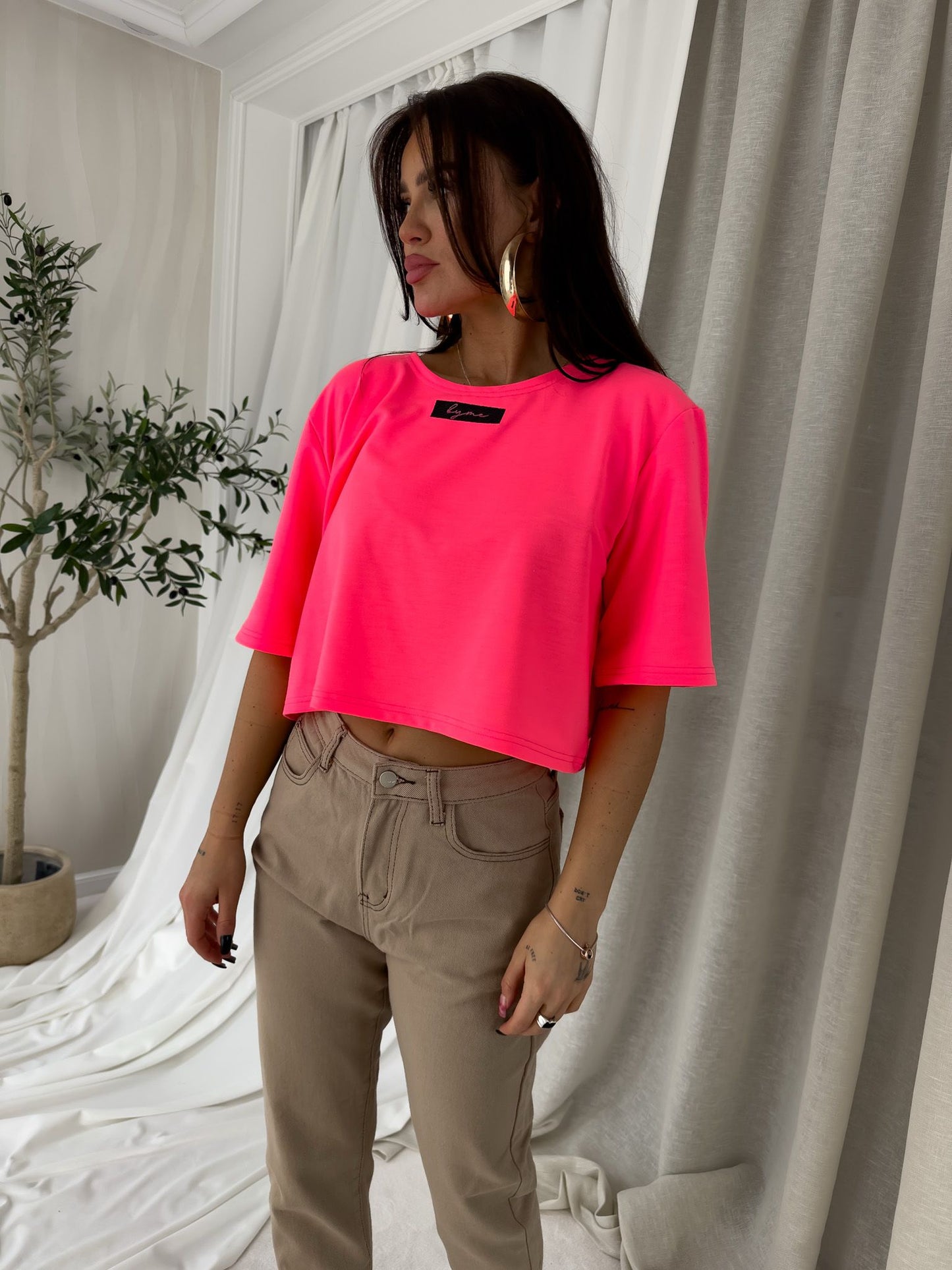 Dark Beige Mom Fit Jeans