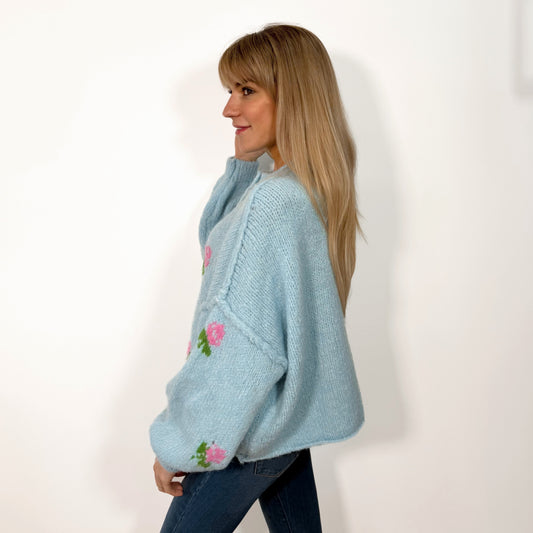 Blossom Bliss Blue Cardigan