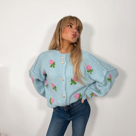 Blossom Bliss Blue Cardigan