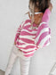 Pink and white zebra print jumper 