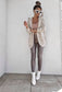 Beige hooded cardigan