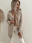 Beige hooded cardigan