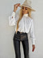 White High Neck Blouse