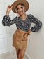 Camel Suede Mini Skirt