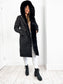 LONG BLACK PARKA COAT