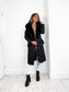 LONG BLACK PARKA COAT