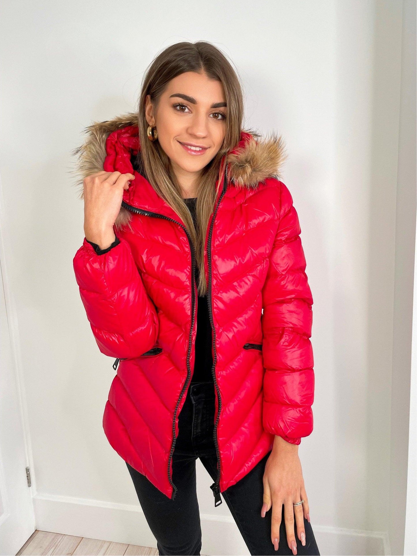 QUILTED RED COAT