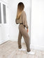 BEIGE KNIT JUMPER AND JOGGER CO-ORD SET